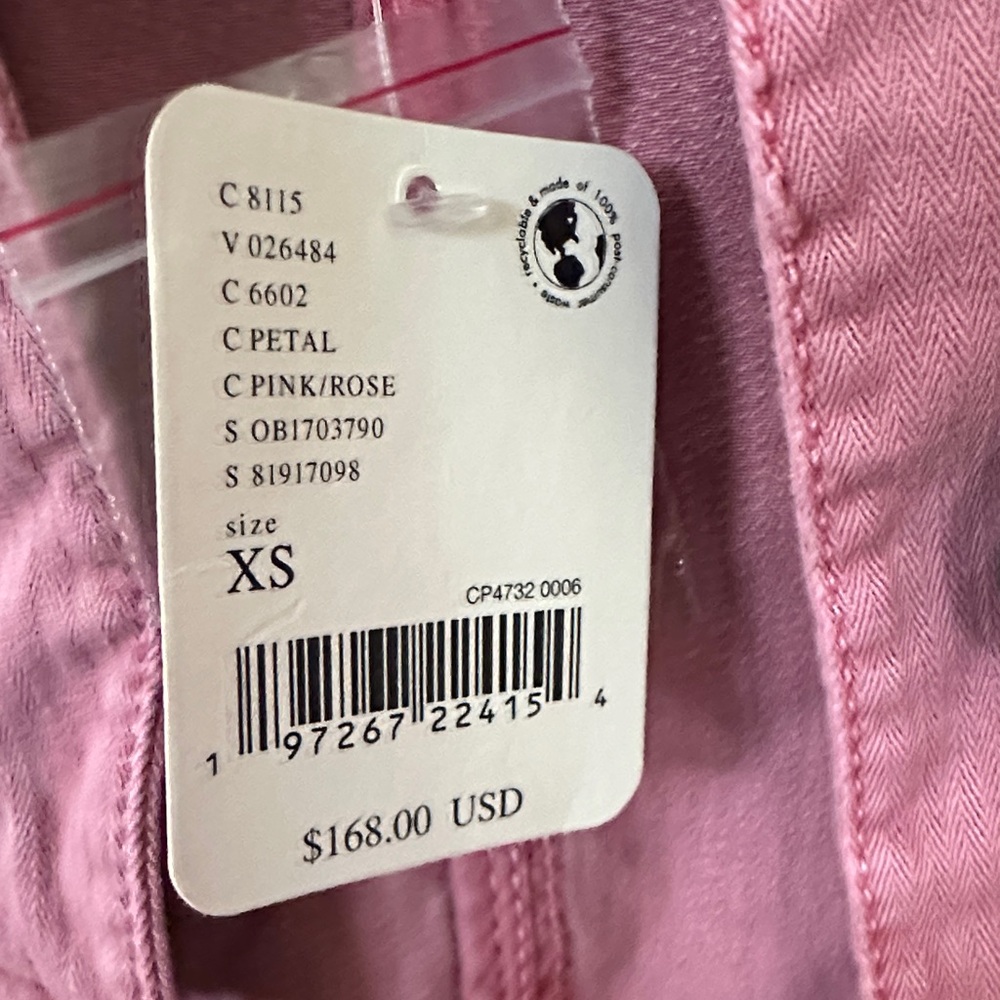 Free People Dusty Rose Pleated Cropped Denim Jacket - Picture 7 of 7